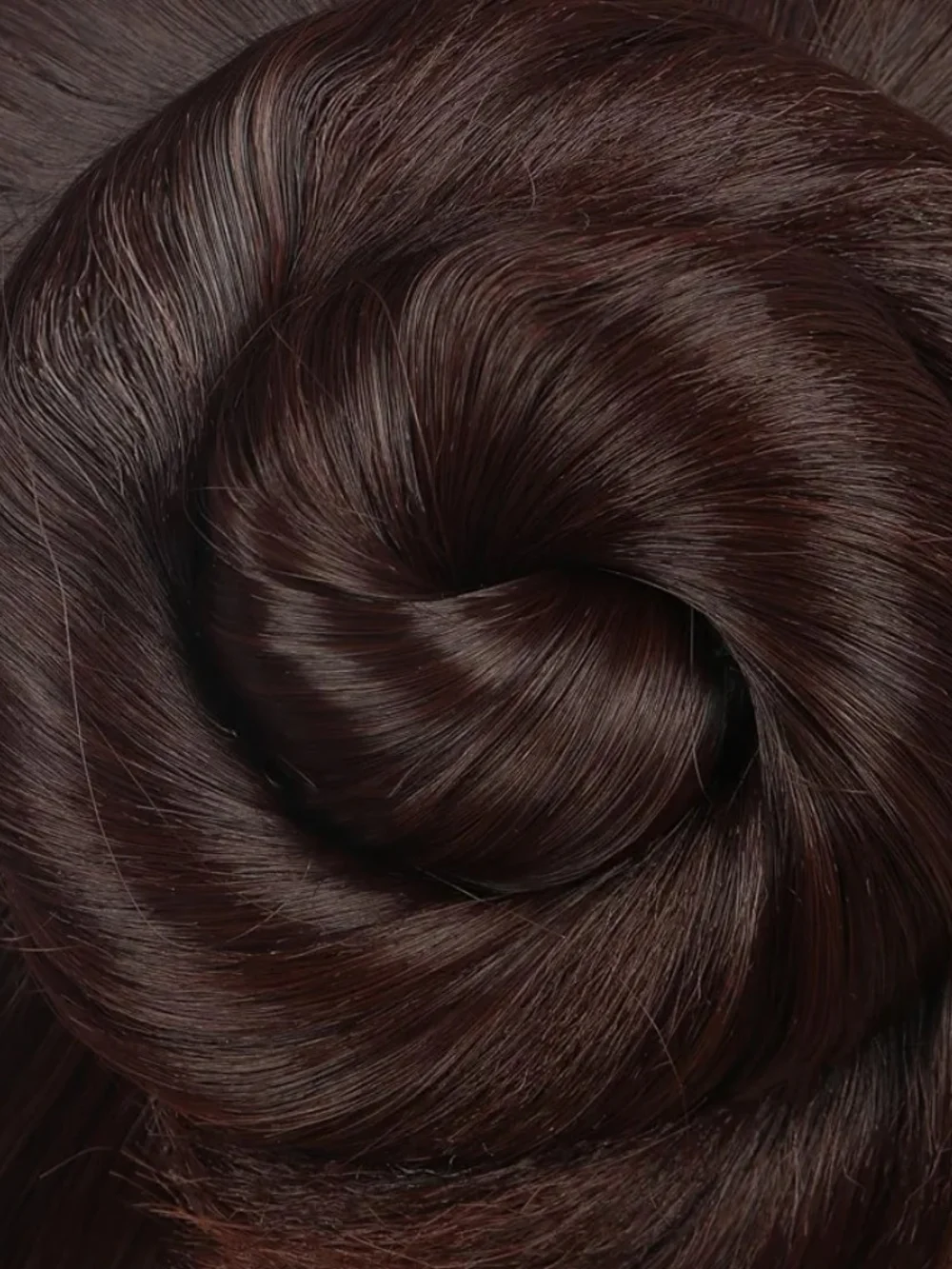 Women Short Dark Brown Wig with Two Buns Princess Cosplay Wig Heat Resistant